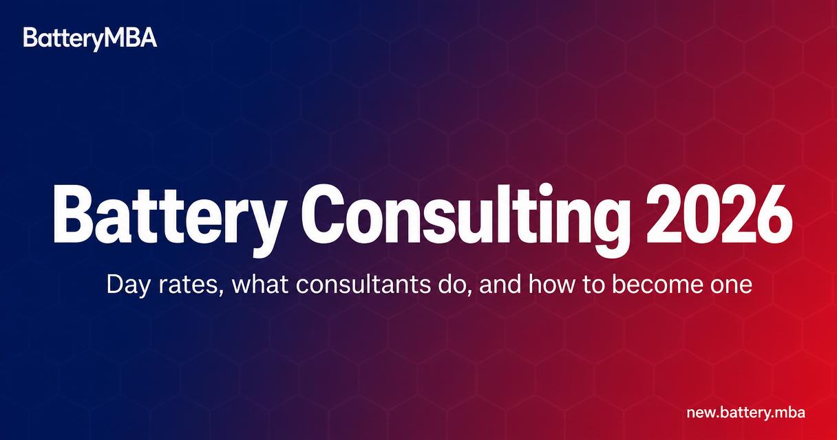 Battery consulting in 2026: day rates and how to become one
